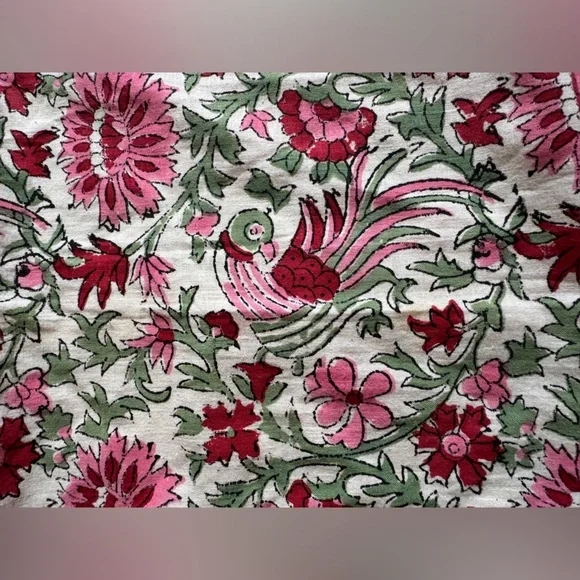 70s Vintage Ramona Rull Bird Print Mirrored Caftan - Picture 7 of 9